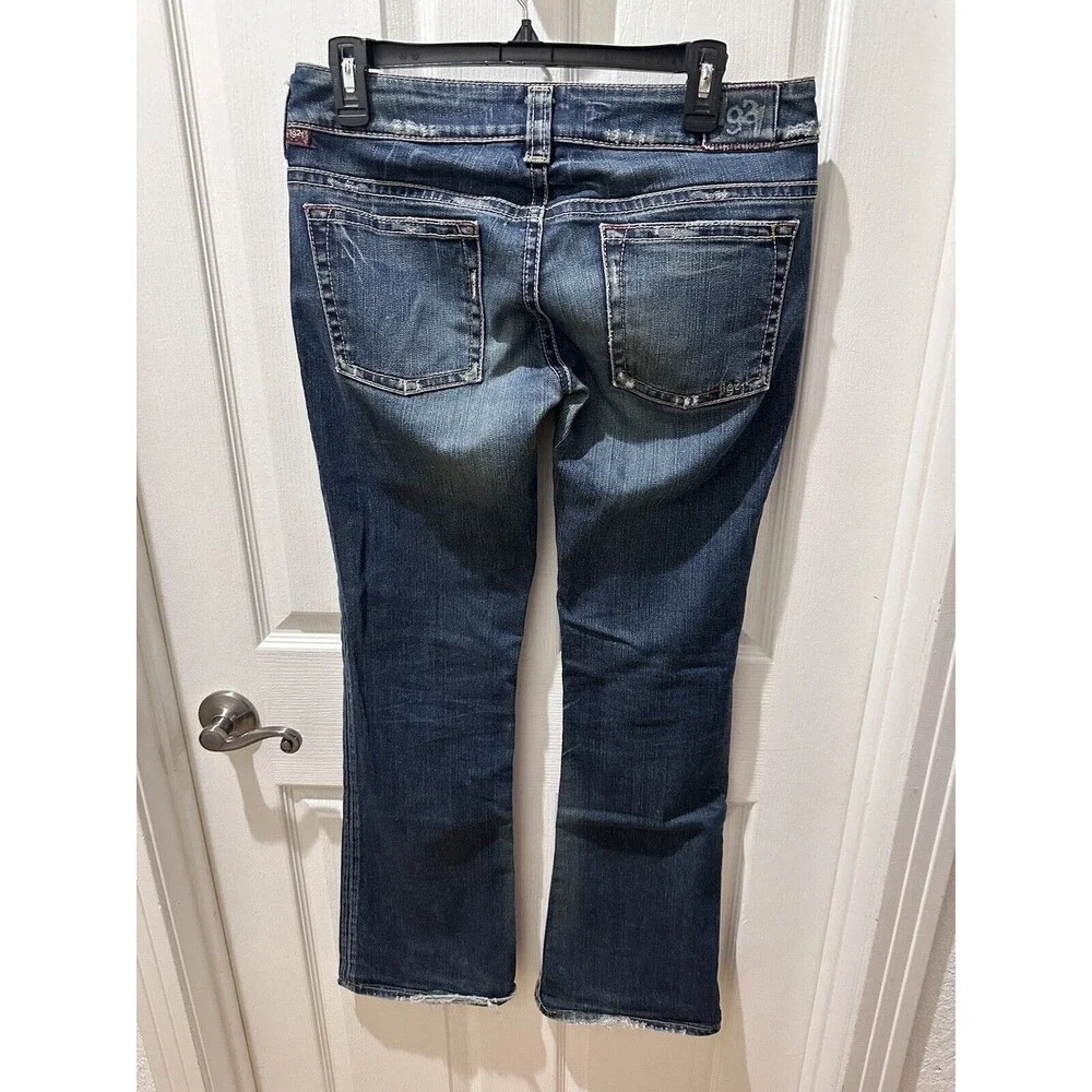 1921 Women's Distressed 29/32 Denim Blue Jeans - Picture 2 of 13